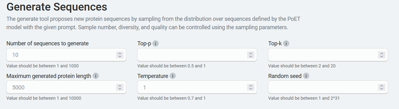 Sampling Parameters